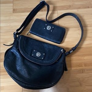Authentic Marc Jacobs leather bag and wallet